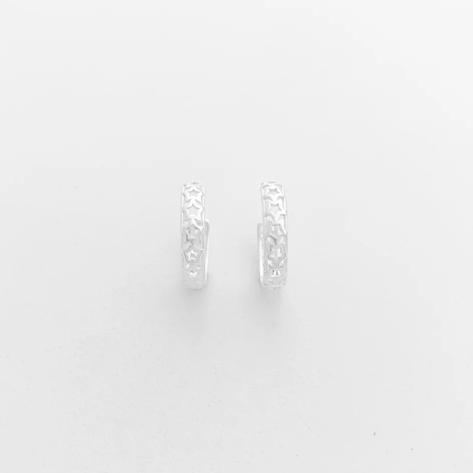 Brinco Argola com Estrela Prata 925 image 1