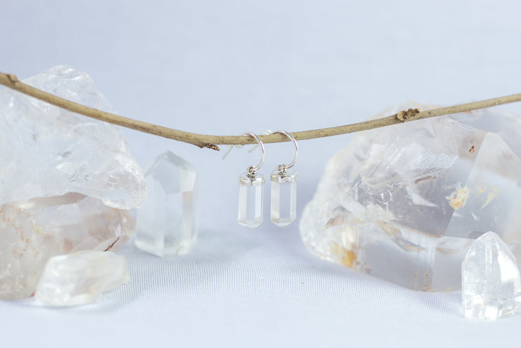 Brinco Argola Quartzo Transparente Prata 925 image 7