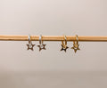Brinco Argola com Estrela Prata 925 ou Dourado image 0