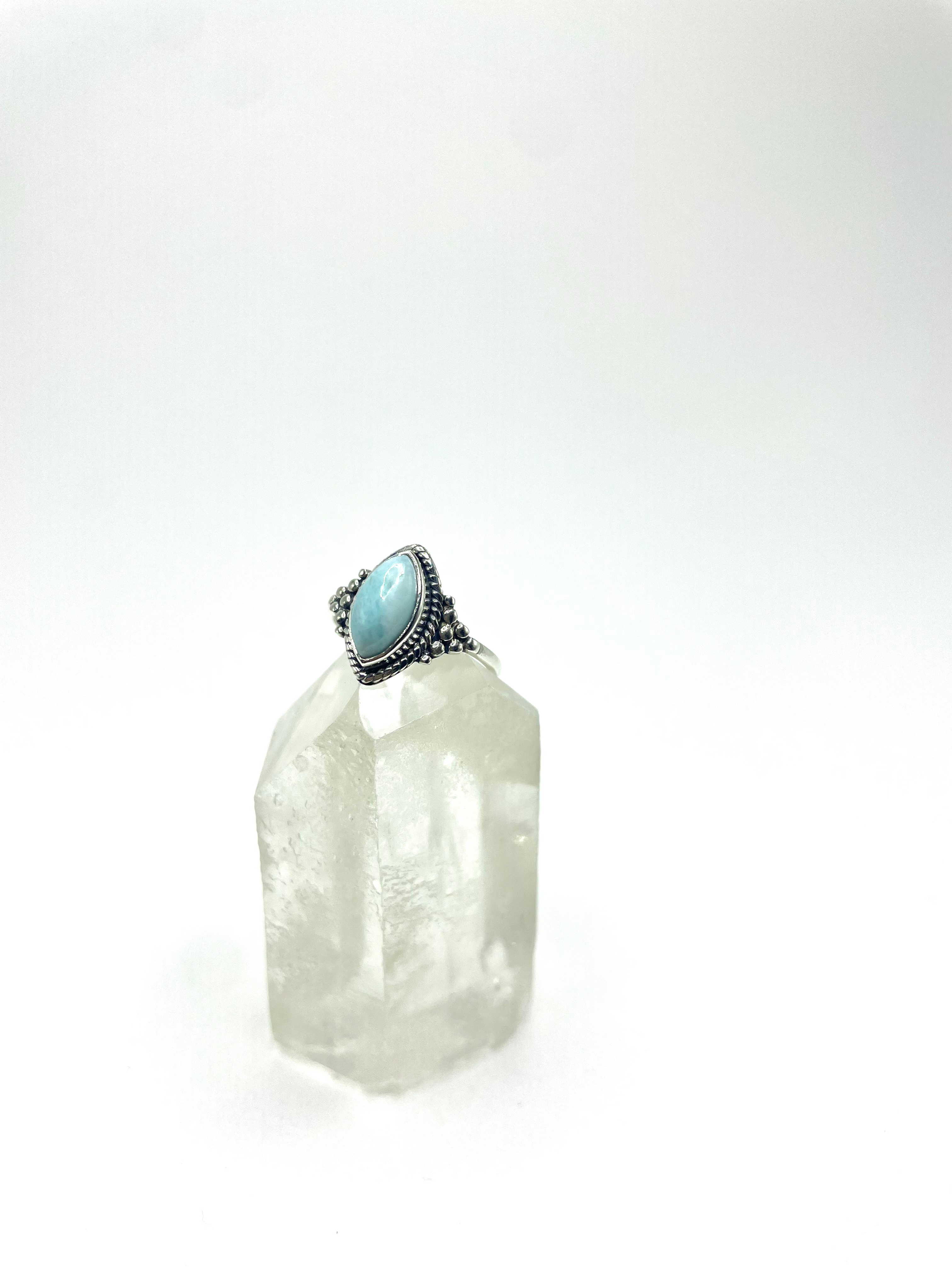 Anel Larimar Prata 925 image 5