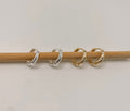 Brinco Argola Click com Estrelas e Zircônia Prata 925 ou Dourado image 0