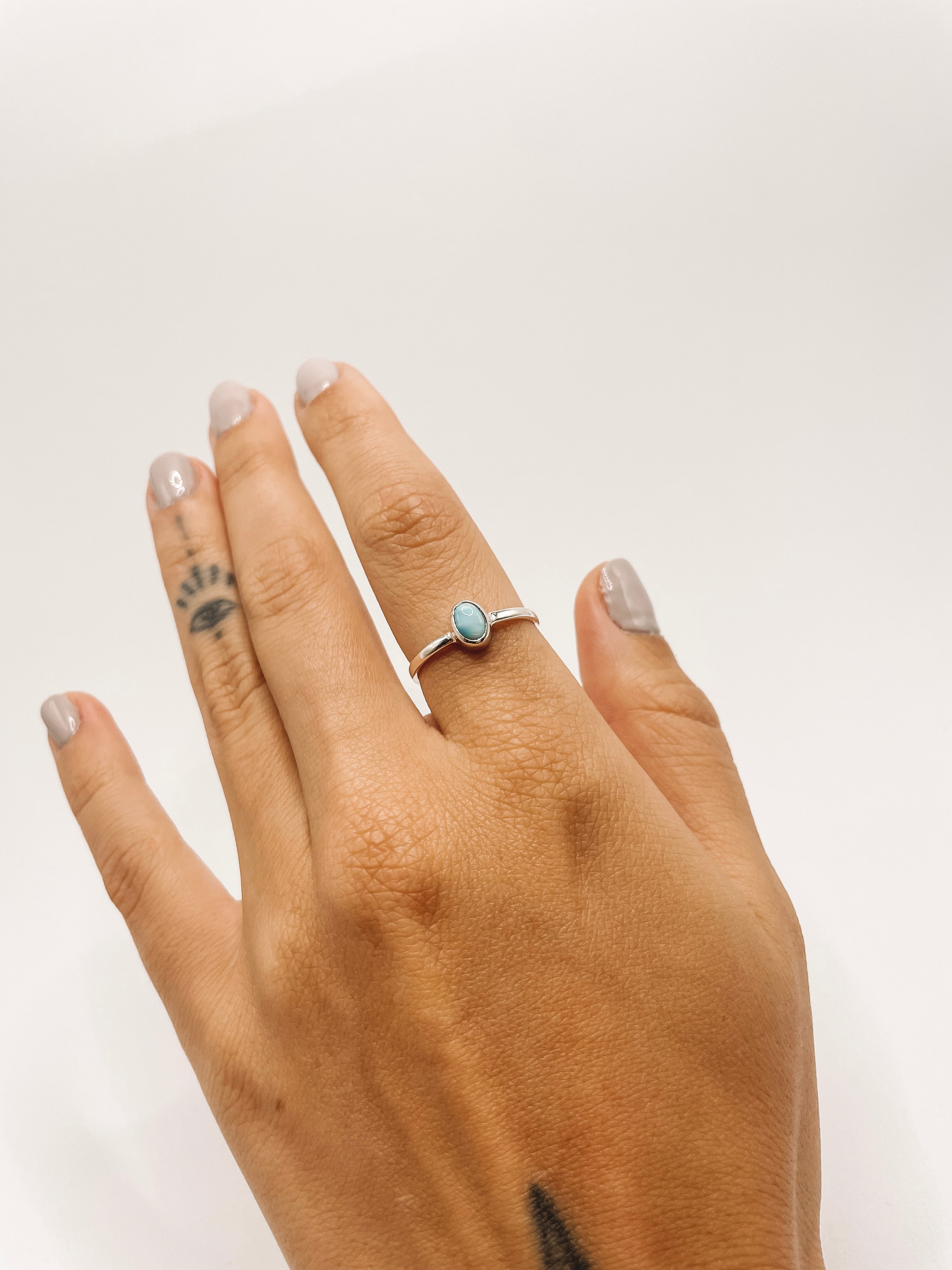 Anel Larimar Prata 925 image 3