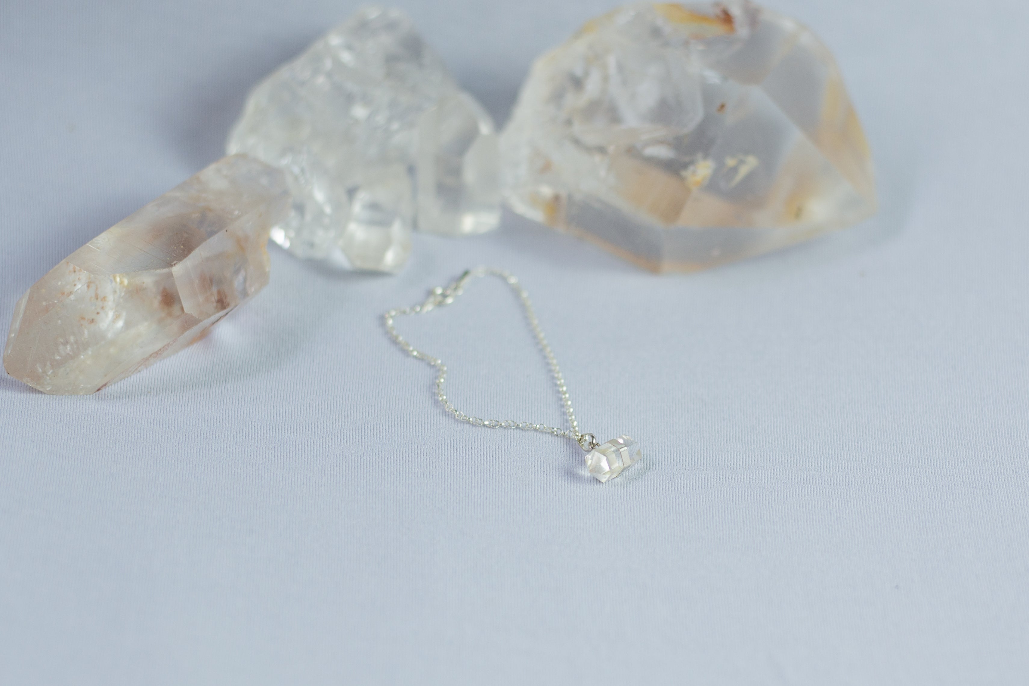 Pulseira Quartzo Transparente Prata 925 image 1