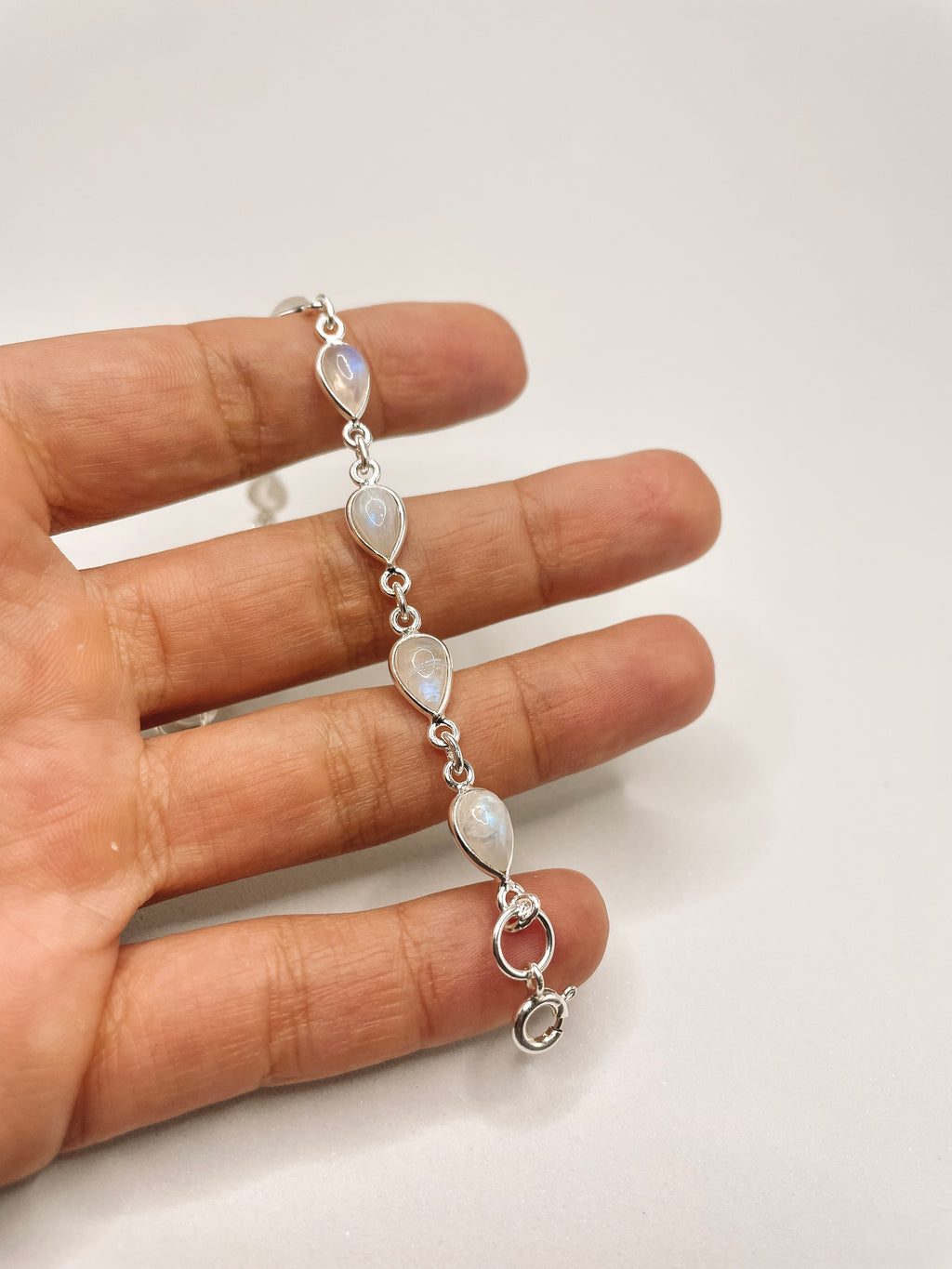 Pulseira Pedra da Lua Gota Prata 925 image 2