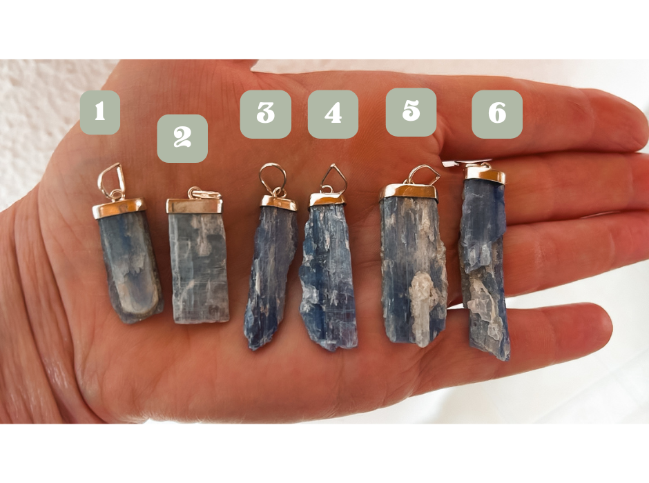 Colar de Cianita Azul Bruta Prata 925 image 7
