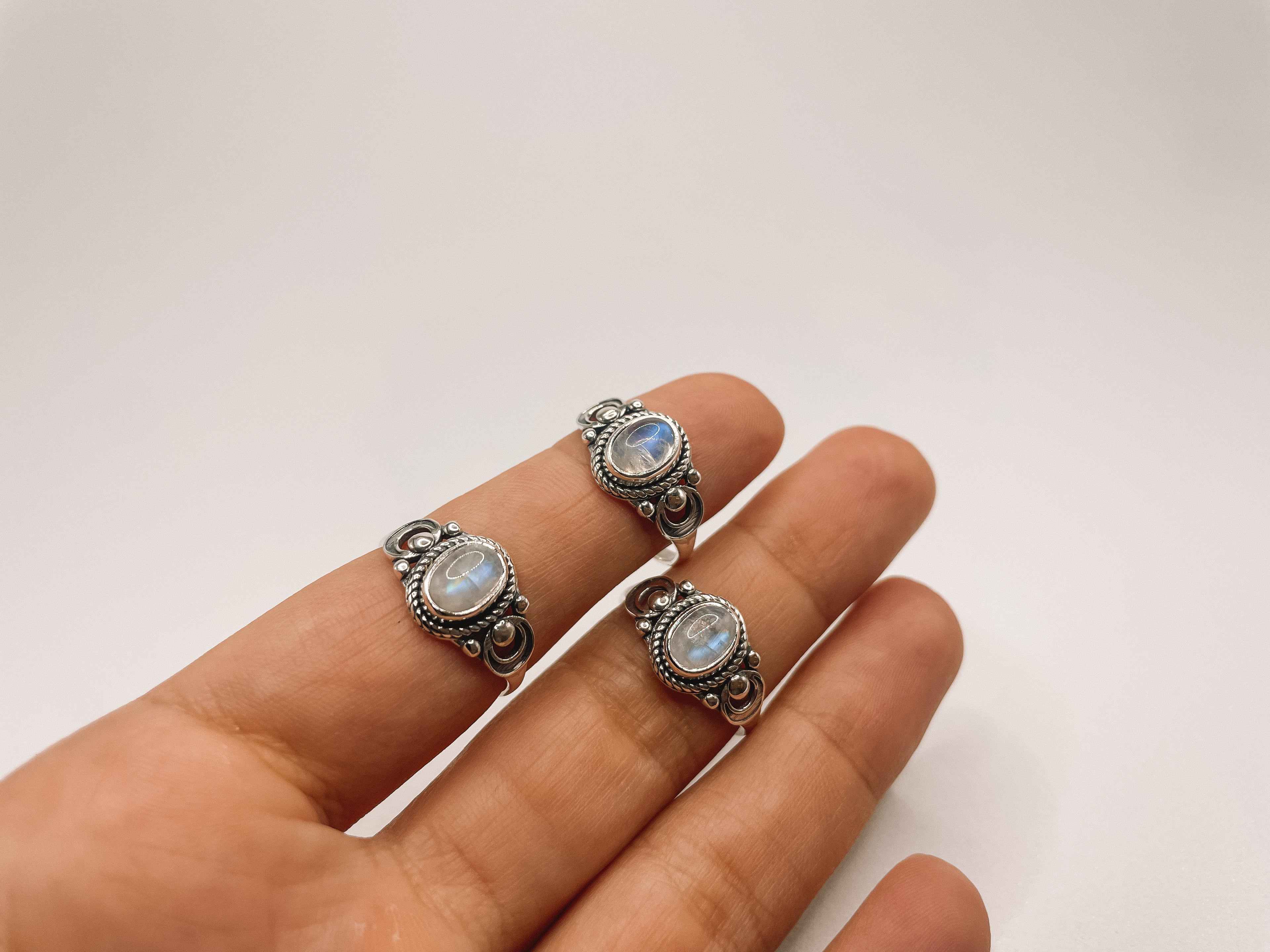 Anel Pedra da Lua Lua Crescente Prata 925 image 4