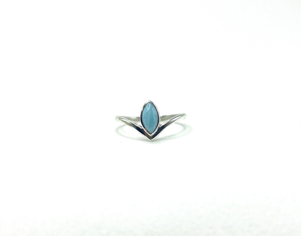 Anel Larimar V Prata 925 image 0