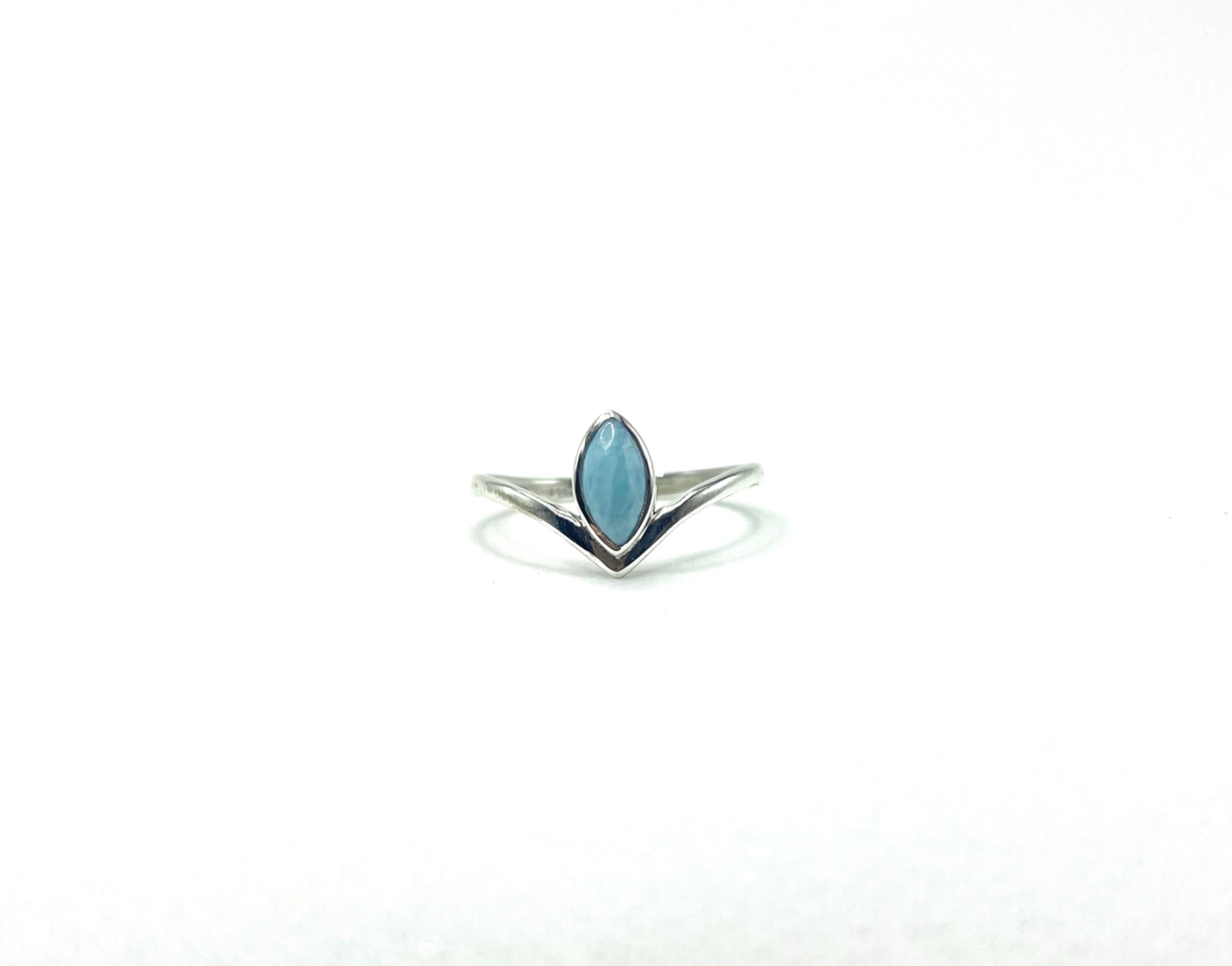 Anel Larimar V Prata 925 image 0
