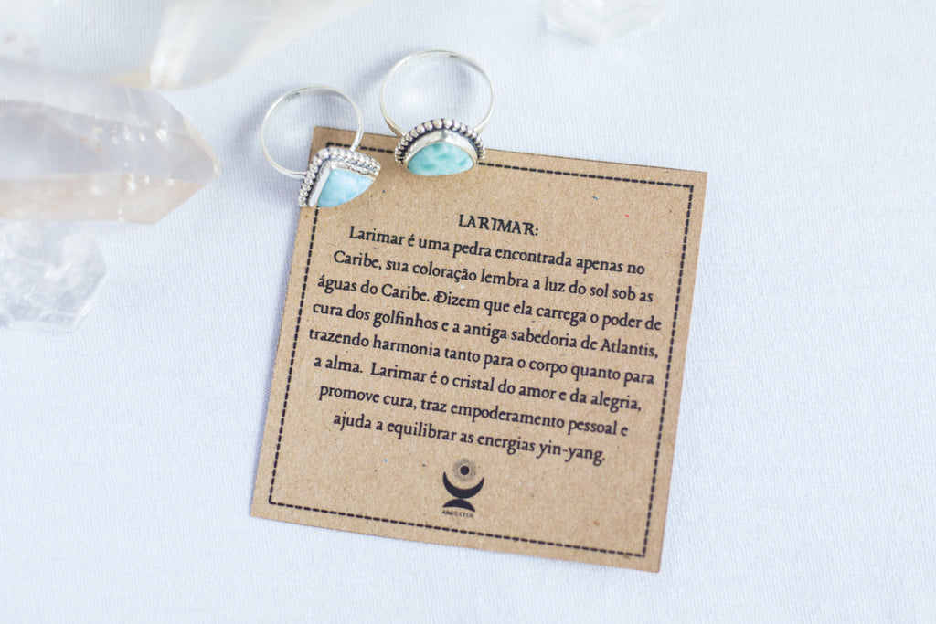 Anel Larimar Triângulo Prata 925 image 2