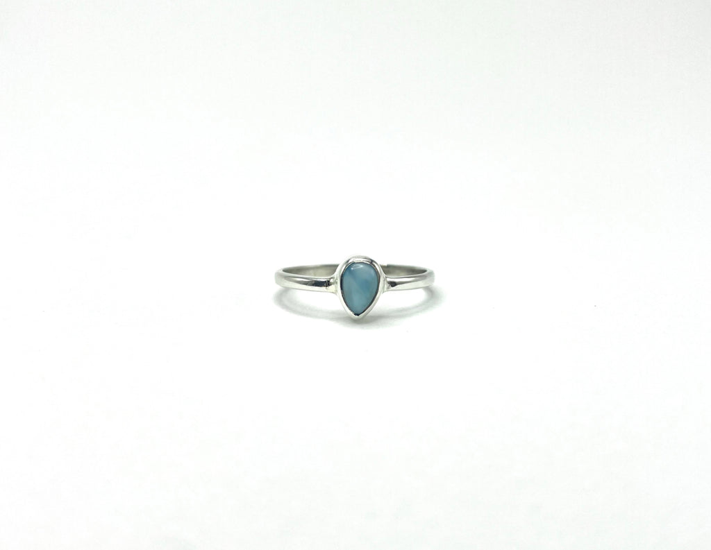 Anel Larimar Gota Prata 925 image 2