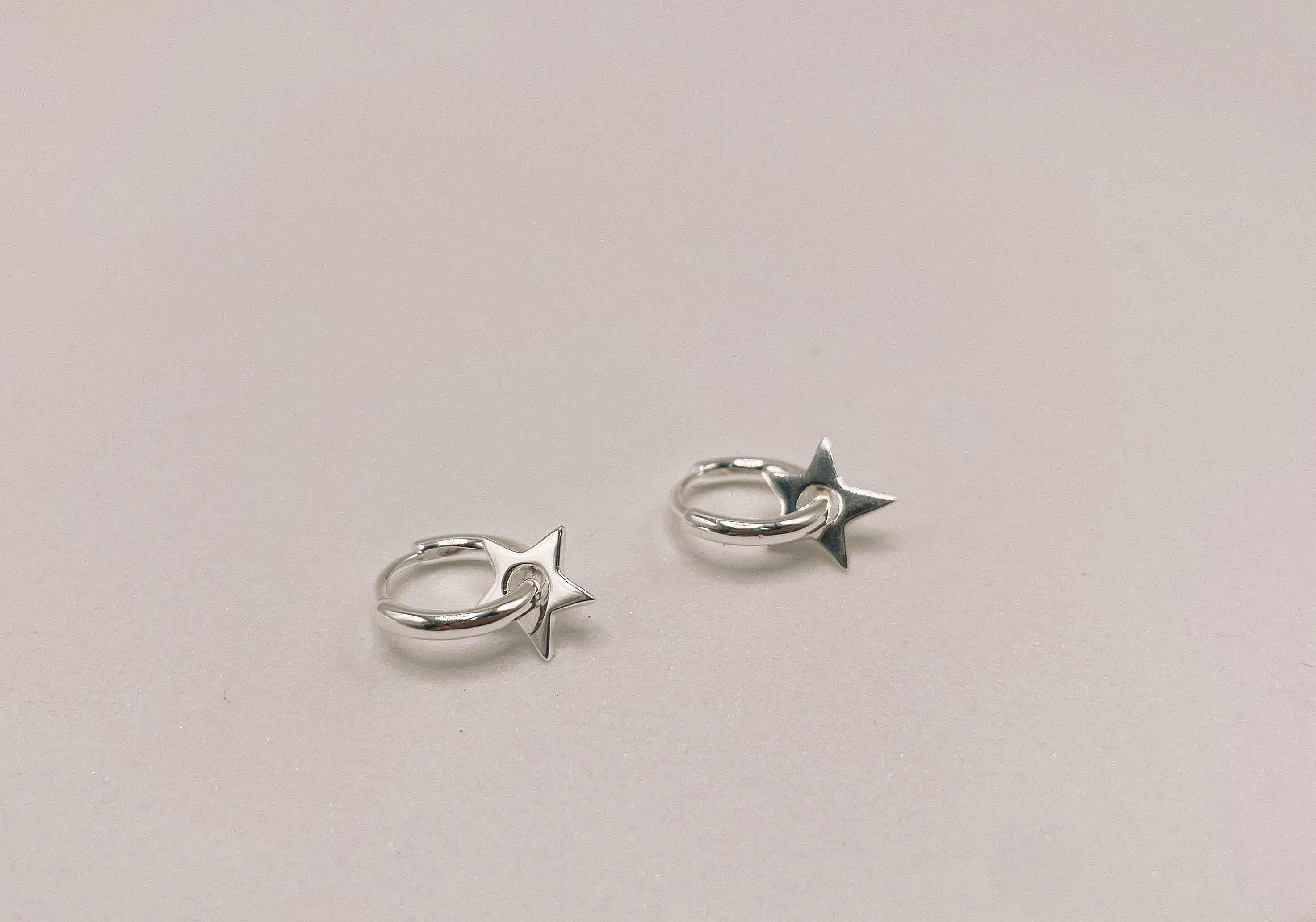 Brinco Argola com Estrela Prata 925 ou Dourado image 2