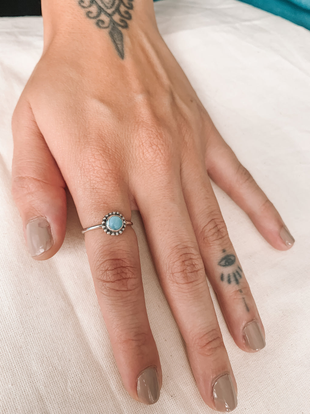 Anel Larimar Prata 925 image 1