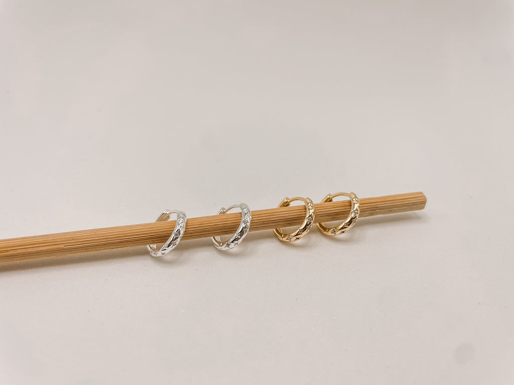 Brinco Argola Click com Estrelas e Zircônia Prata 925 ou Dourado image 3