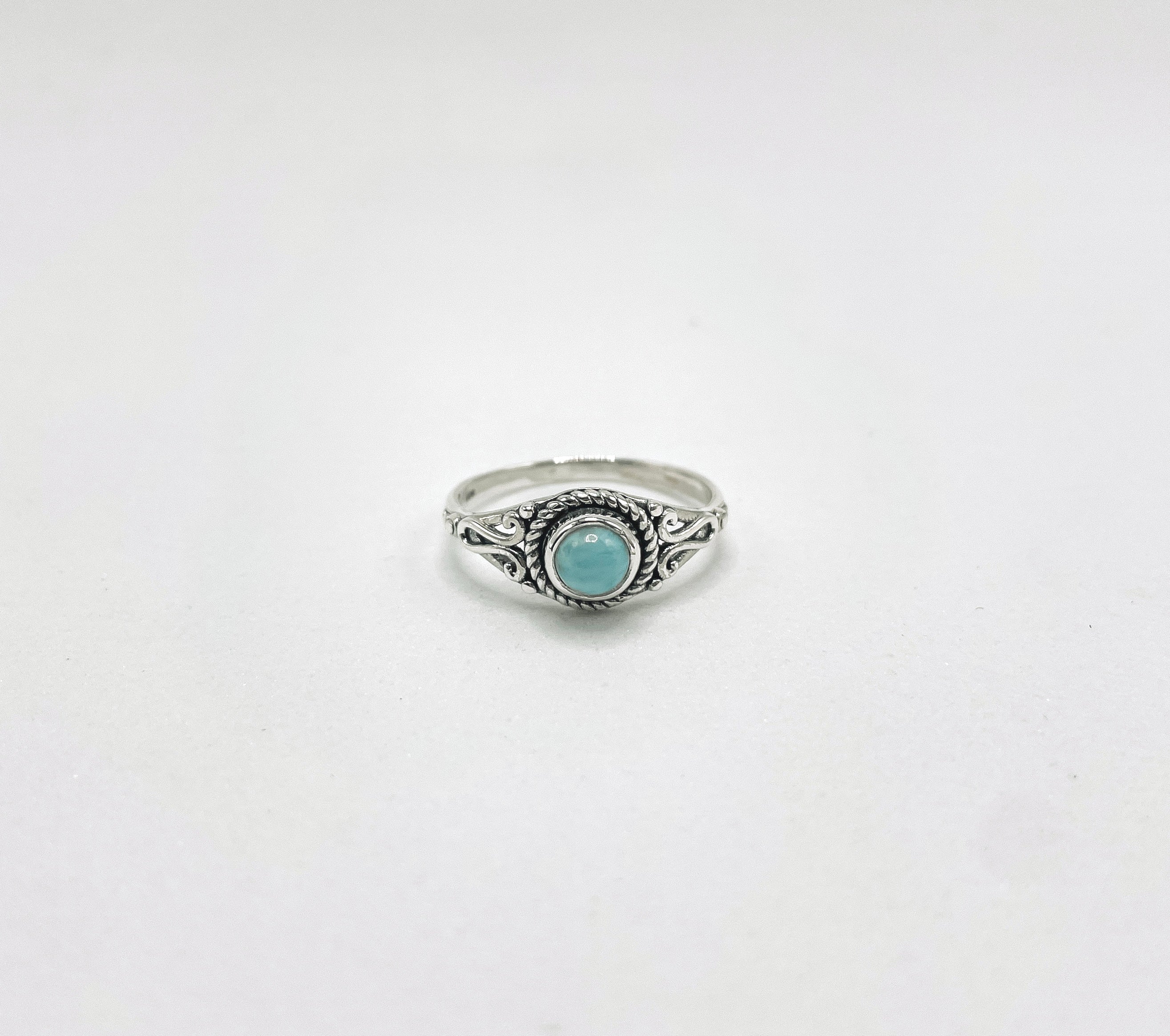 Anel Larimar Boho Prata 925 image 0
