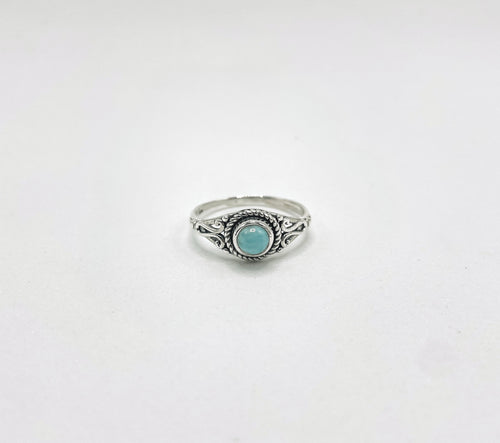 Anel Larimar Boho Prata 925 image 0