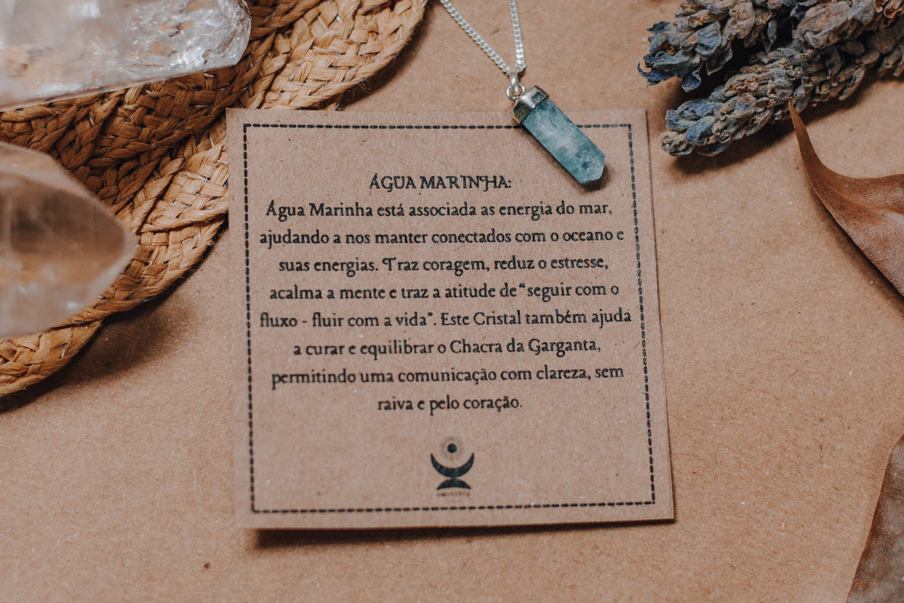 Colar Água Marinha Ponta Prata 925 image 2