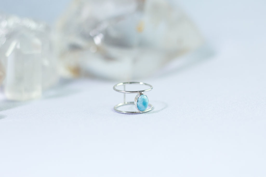 Anel Larimar Prata 925 image 1