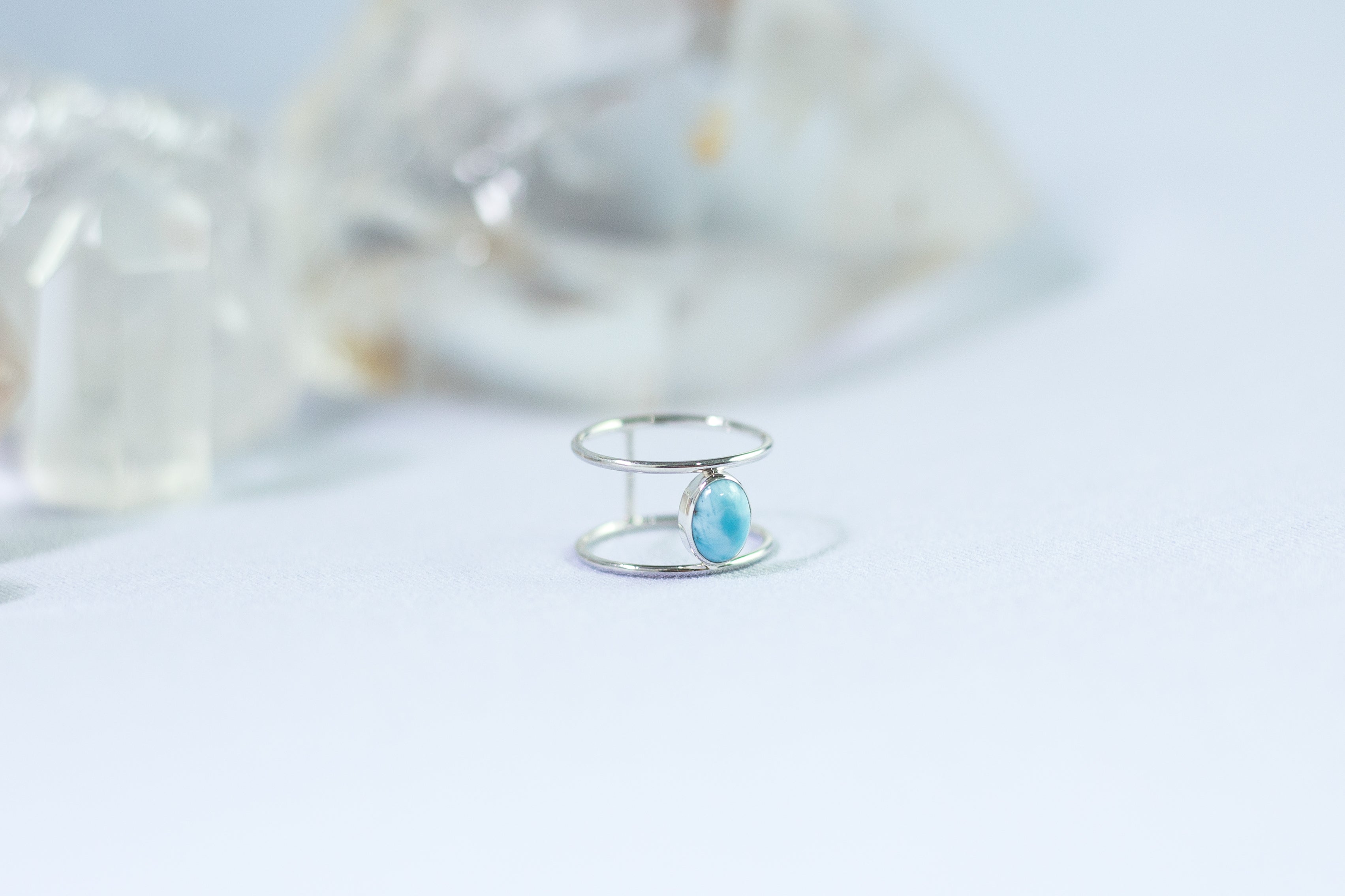 Anel Larimar Prata 925 image 1