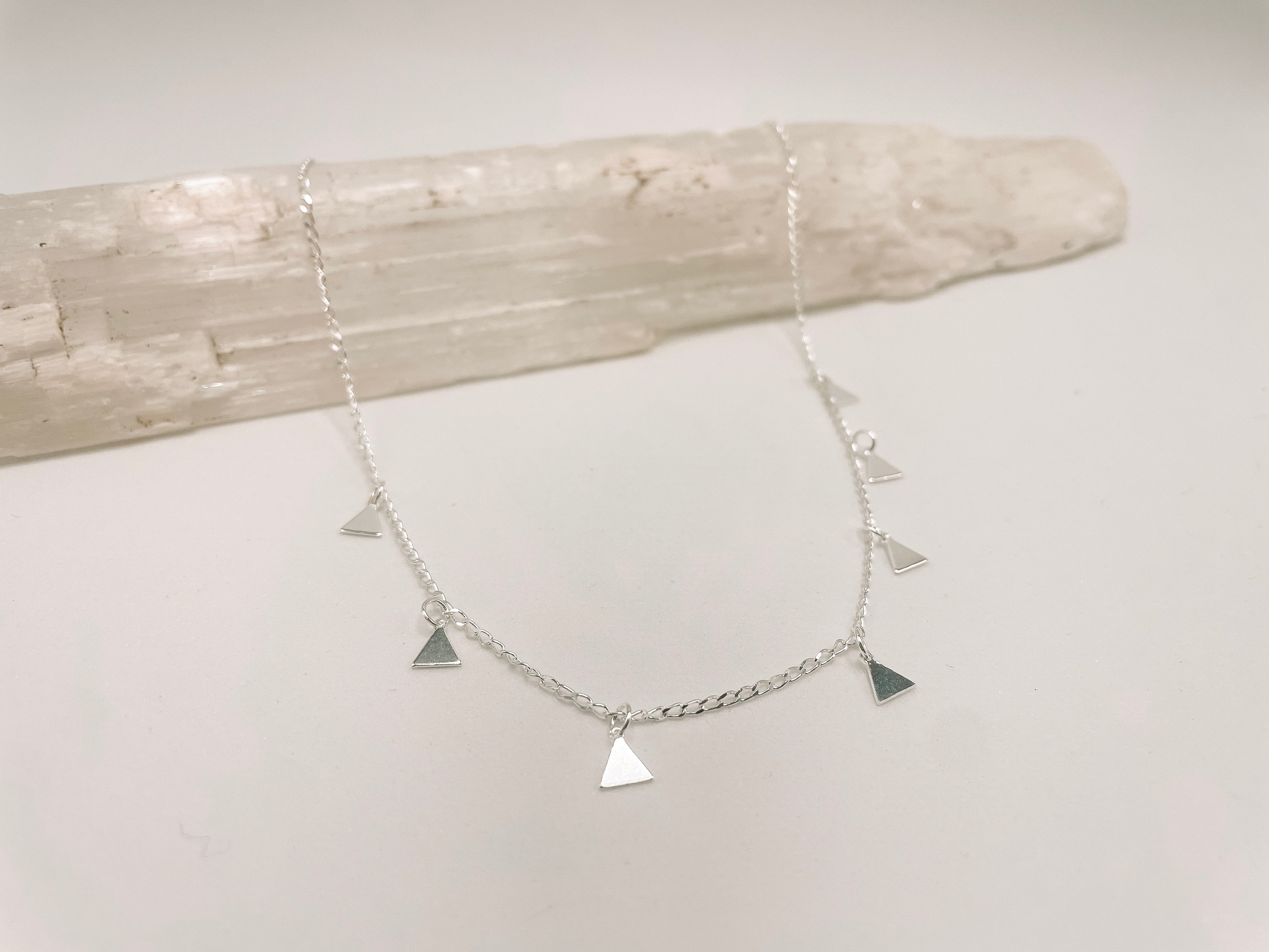 Colar Choker Triângulos Prata 925 image 0