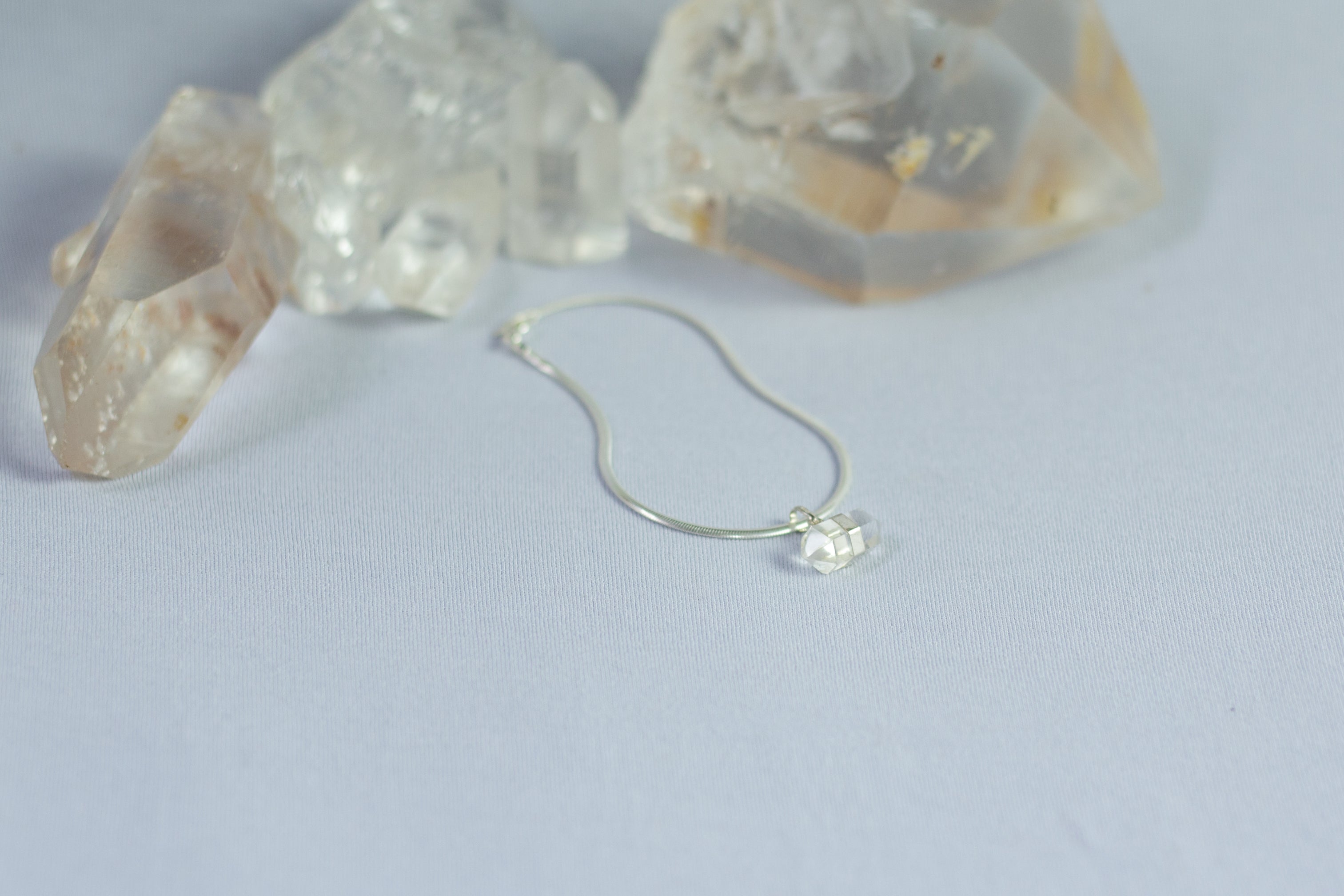 Pulseira Quartzo Transparente Prata 925 image 7