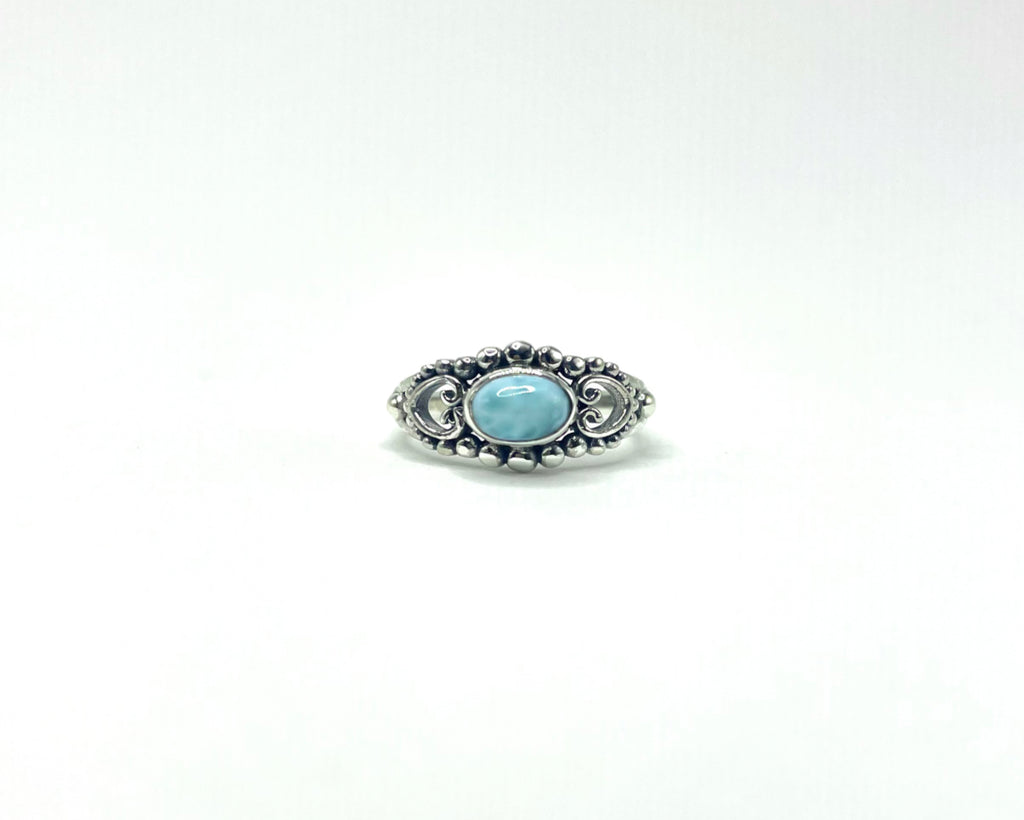 Anel Larimar Boho Prata 925 image 0