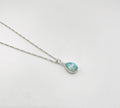 Colar Larimar Gota Prata 925 image 0